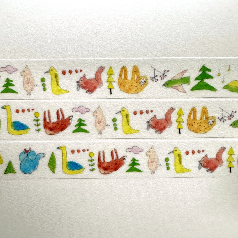 mt x Regaro Papiro - Animal Mascots washi tape SAMPLES
