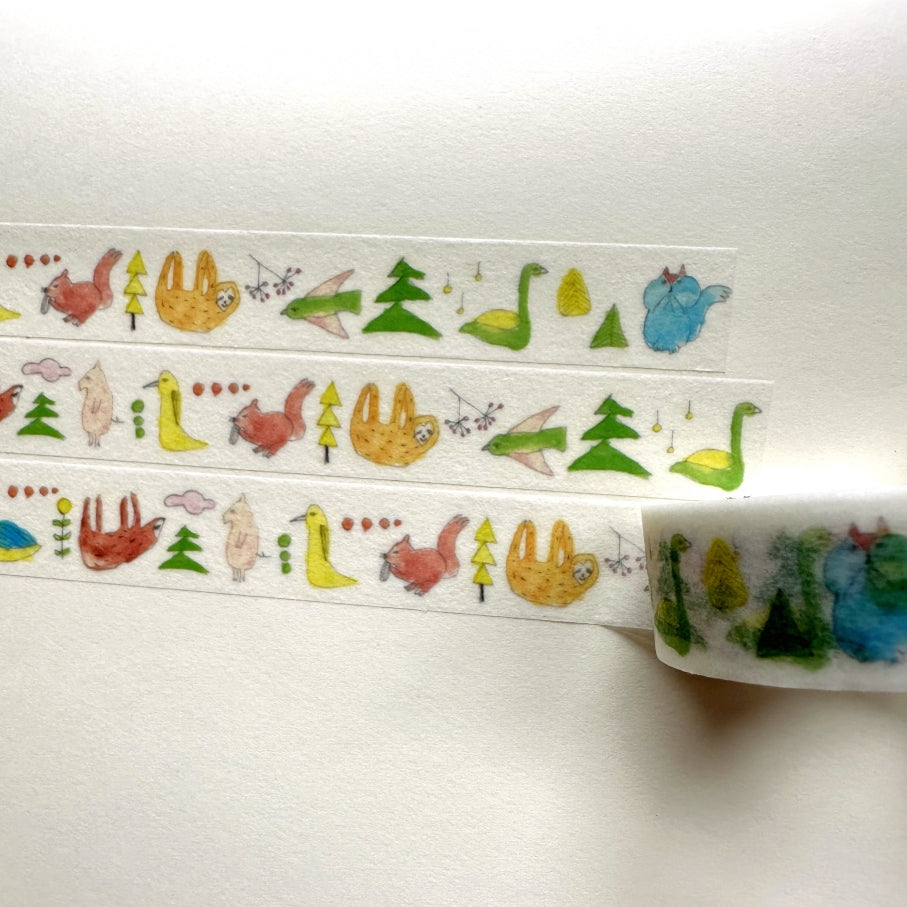 mt x Regaro Papiro - Animal Mascots washi tape SAMPLES
