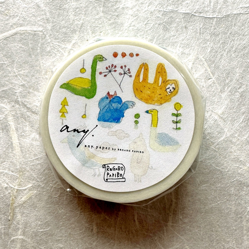 mt x Regaro Papiro - Animal Mascots washi tape SAMPLES