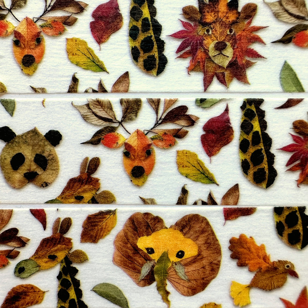 mt EX - Autumn Leaves and Animals washi tape SAMPLES