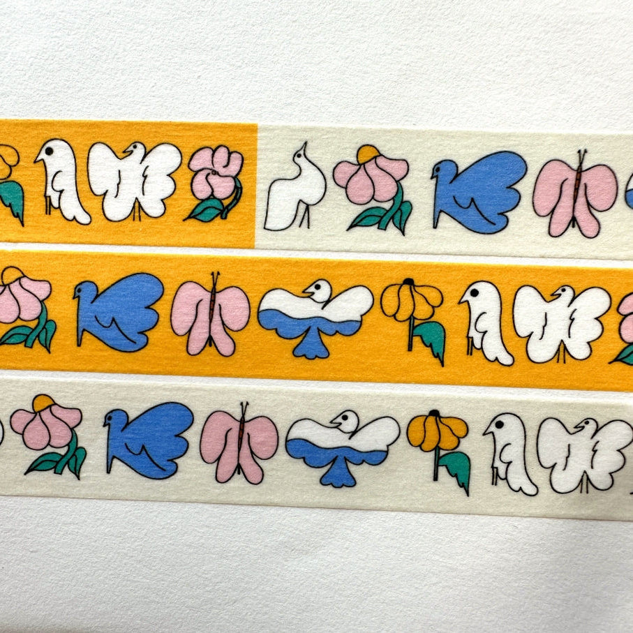 mt x Jenni Tuominen - Sinilintu washi tape SAMPLES