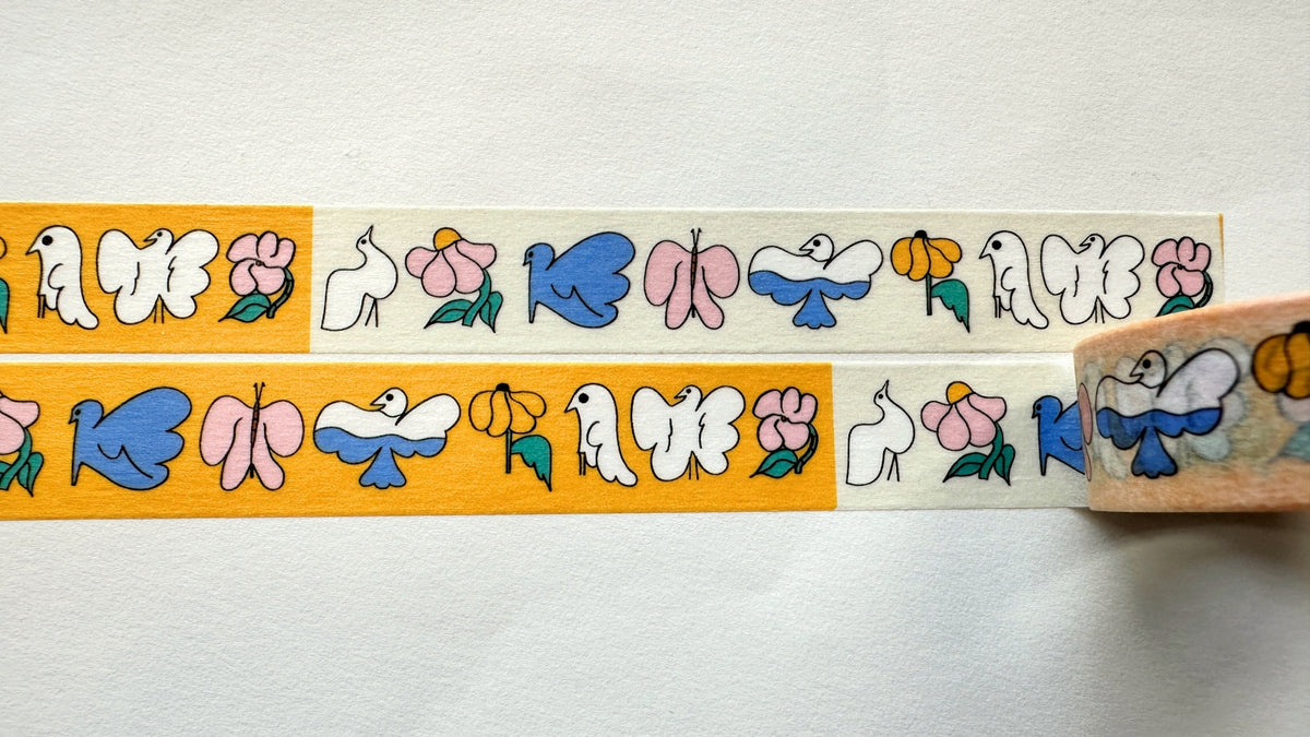 mt x Jenni Tuominen - Sinilintu washi tape SAMPLES