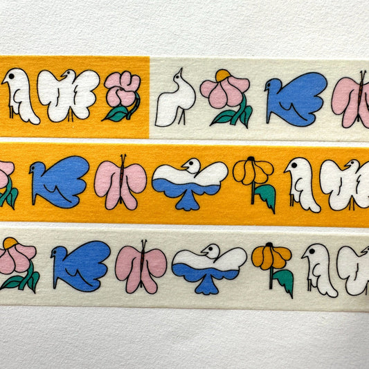 mt x Jenni Tuominen - Sinilintu washi tape SAMPLES