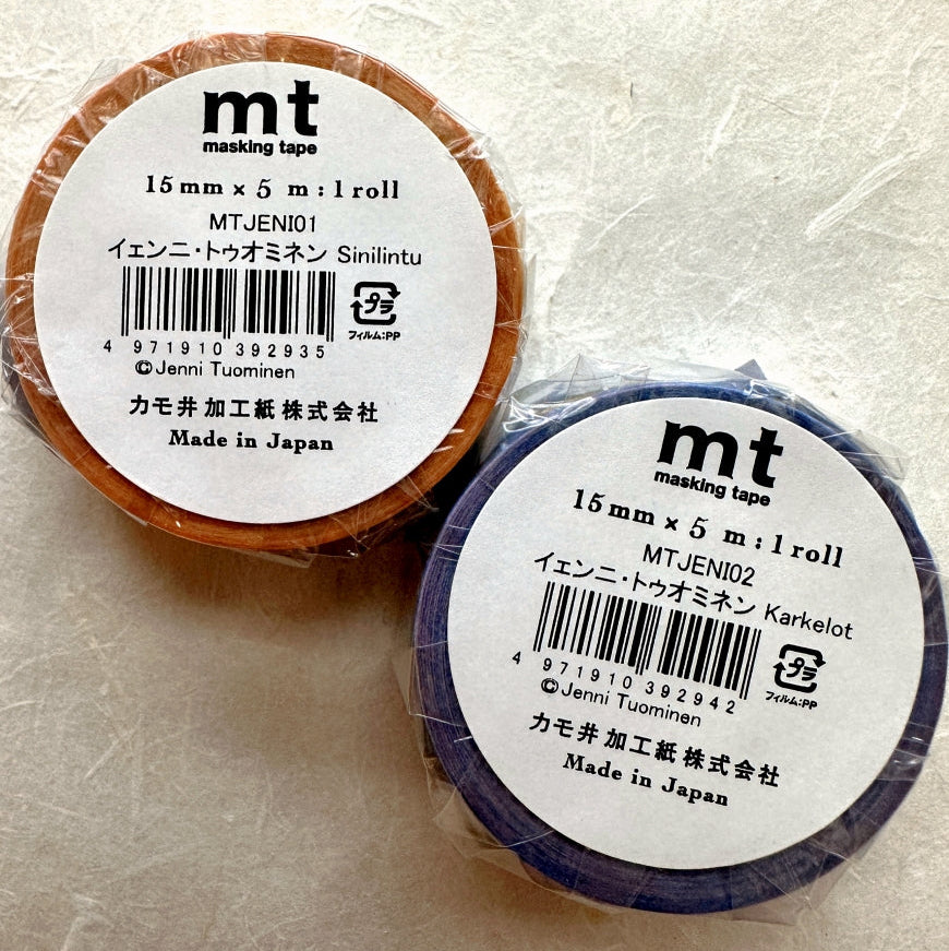 mt x Jenni Tuominen - Sinilintu washi tape SAMPLES