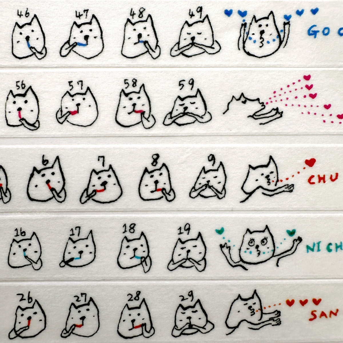 mt x Ayumi Kudo - 123456789chu washi tape SAMPLES