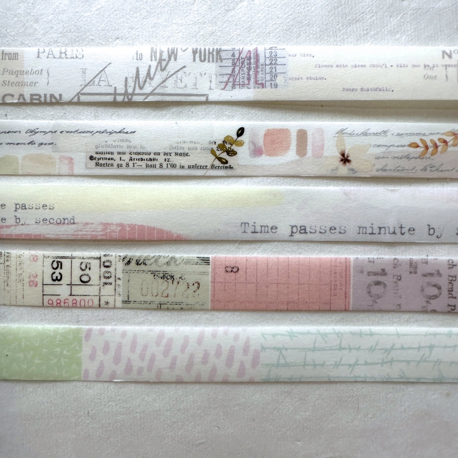 MU Lifestyle - Shape Tear #01-05 pre-cut washi tape SAMPLES