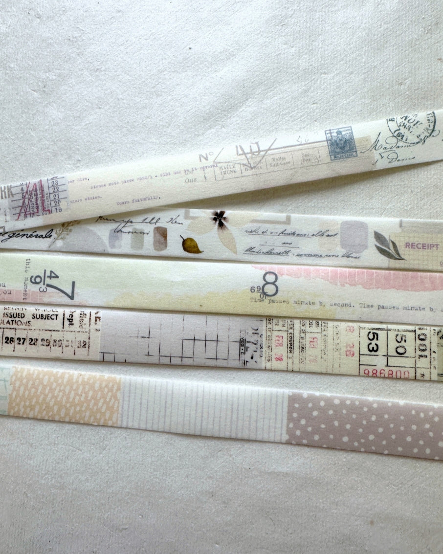 MU Lifestyle - Shape Tear #01-05 pre-cut washi tape SAMPLES