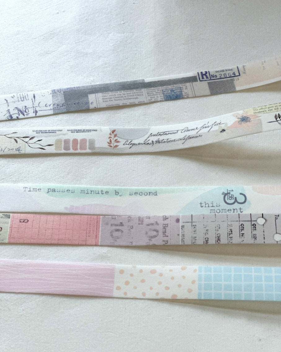 MU Lifestyle - Shape Tear #01-05 pre-cut washi tape SAMPLES