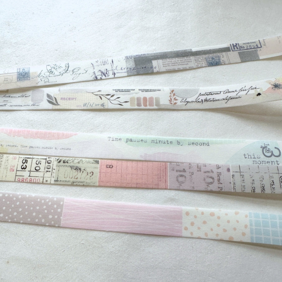 MU Lifestyle - Shape Tear #01-05 pre-cut washi tape SAMPLES