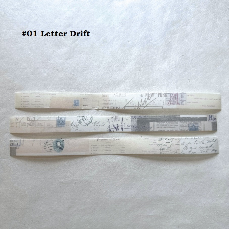 MU Lifestyle - Shape Tear #01-05 pre-cut washi tape SAMPLES