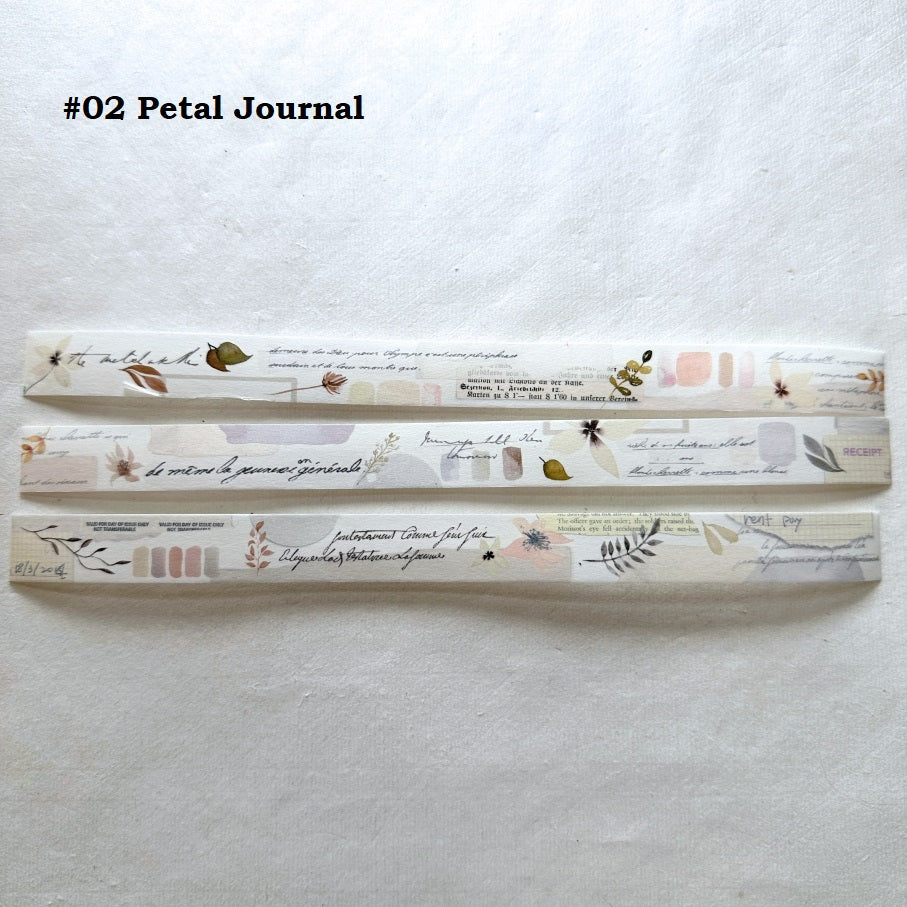 MU Lifestyle - Shape Tear #01-05 pre-cut washi tape SAMPLES