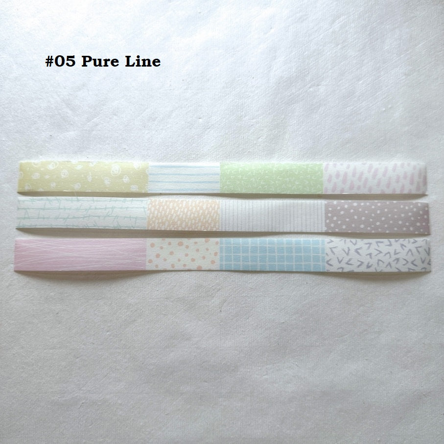 MU Lifestyle - Shape Tear #01-05 pre-cut washi tape SAMPLES