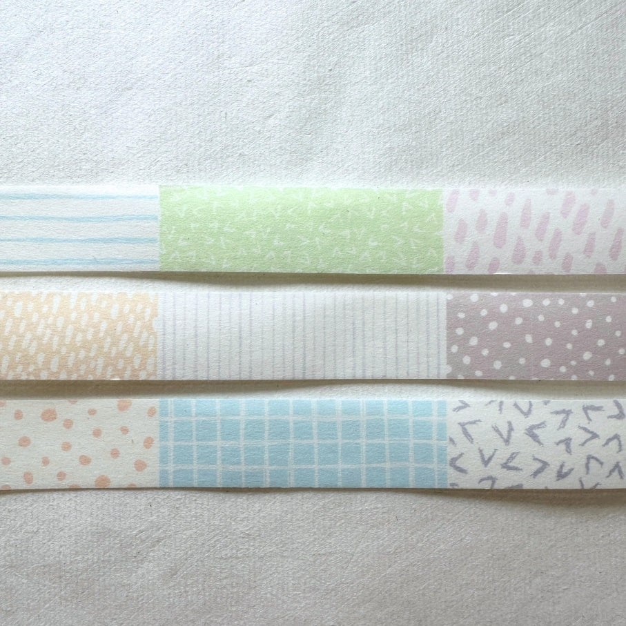 MU Lifestyle - Shape Tear #01-05 pre-cut washi tape SAMPLES
