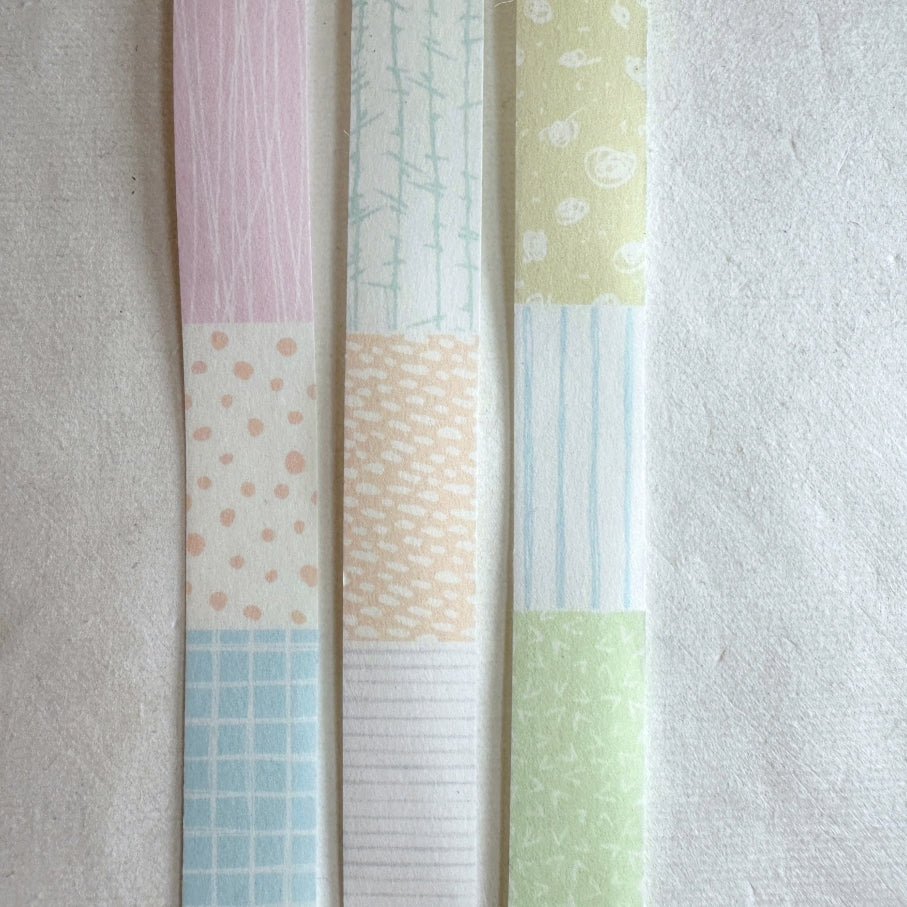 MU Lifestyle - Shape Tear #01-05 pre-cut washi tape SAMPLES