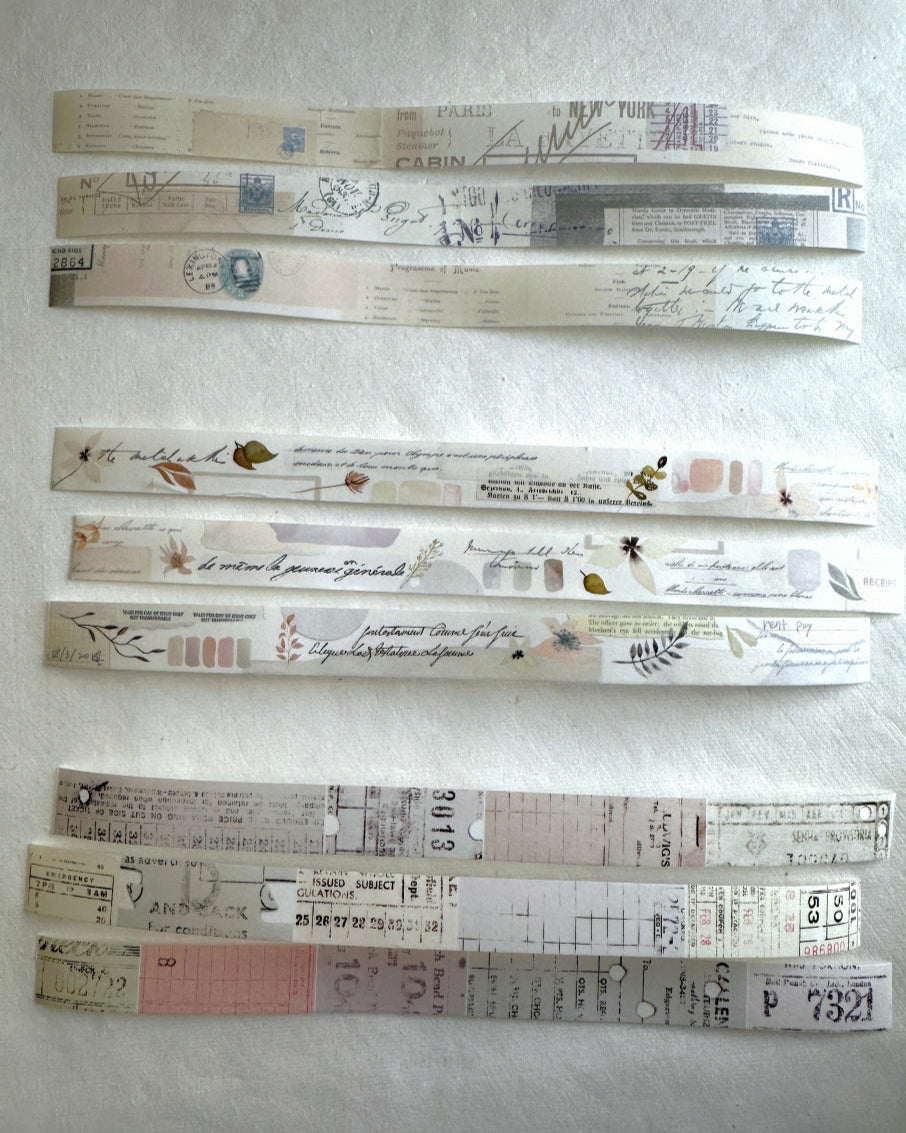 MU Lifestyle - Shape Tear #01-05 pre-cut washi tape SAMPLES
