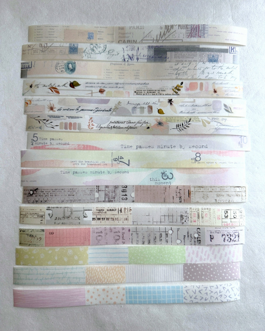 MU Lifestyle - Shape Tear #01-05 pre-cut washi tape SAMPLES