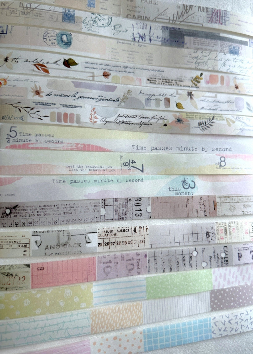 MU Lifestyle - Shape Tear #01-05 pre-cut washi tape SAMPLES