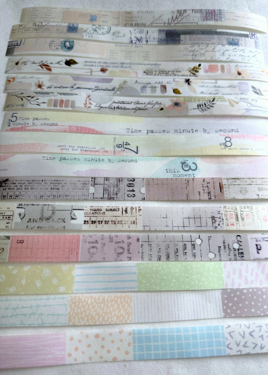 MU Lifestyle - Shape Tear #01-05 pre-cut washi tape SAMPLES
