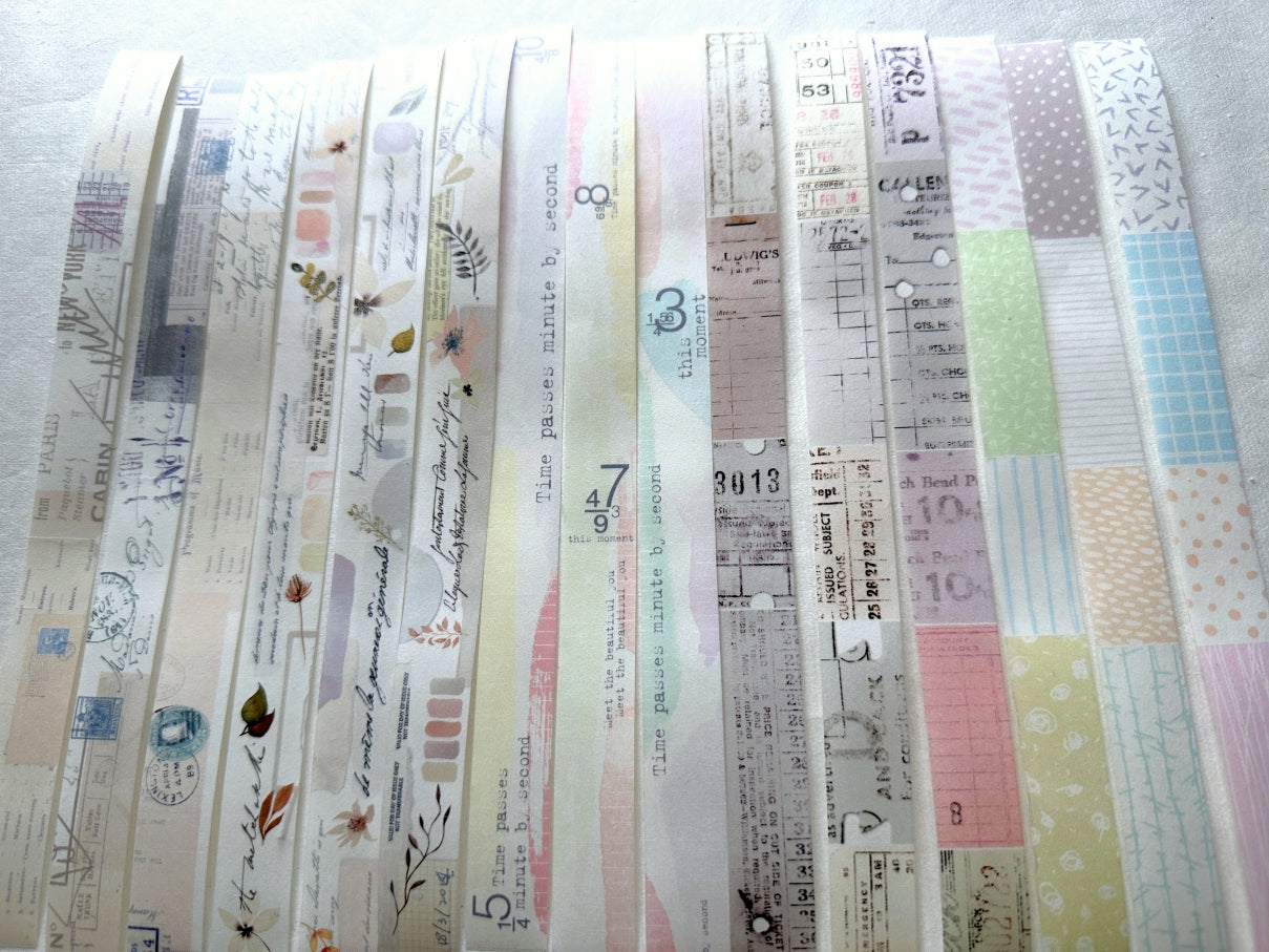 MU Lifestyle - Shape Tear #01-05 pre-cut washi tape SAMPLES