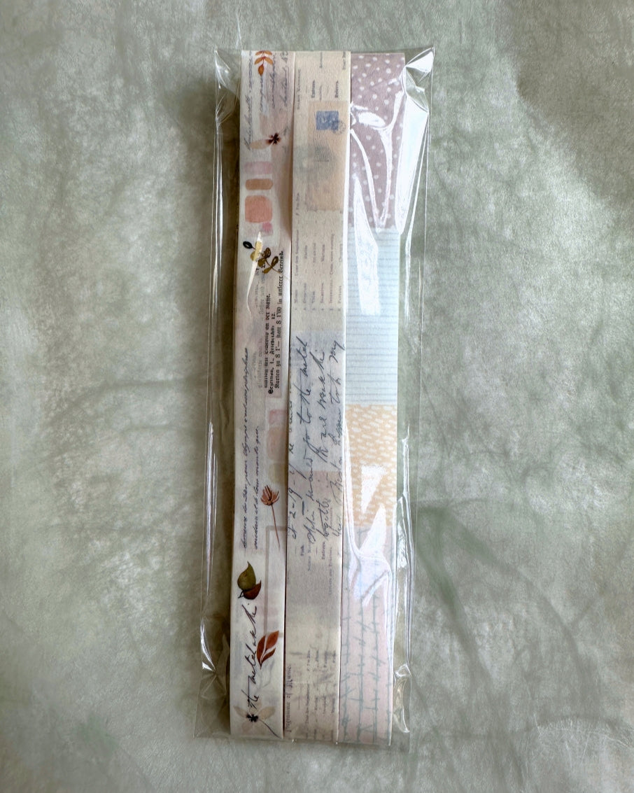 MU Lifestyle - Shape Tear #01-05 pre-cut washi tape SAMPLES