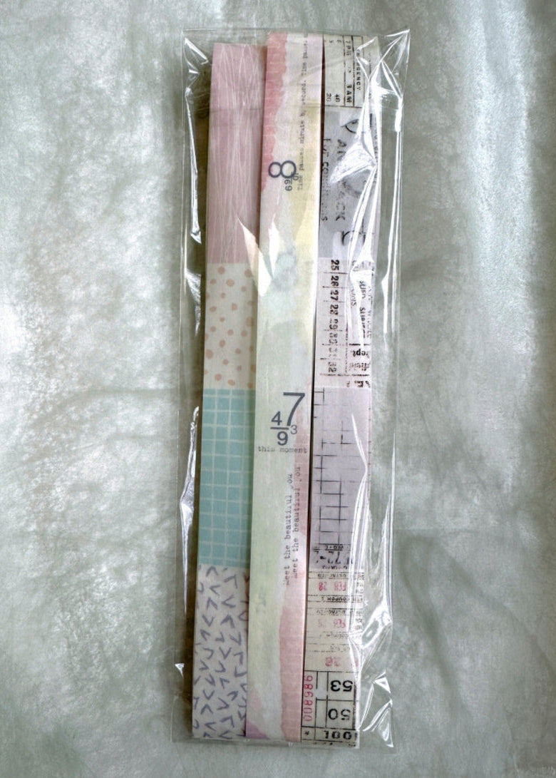 MU Lifestyle - Shape Tear #01-05 pre-cut washi tape SAMPLES