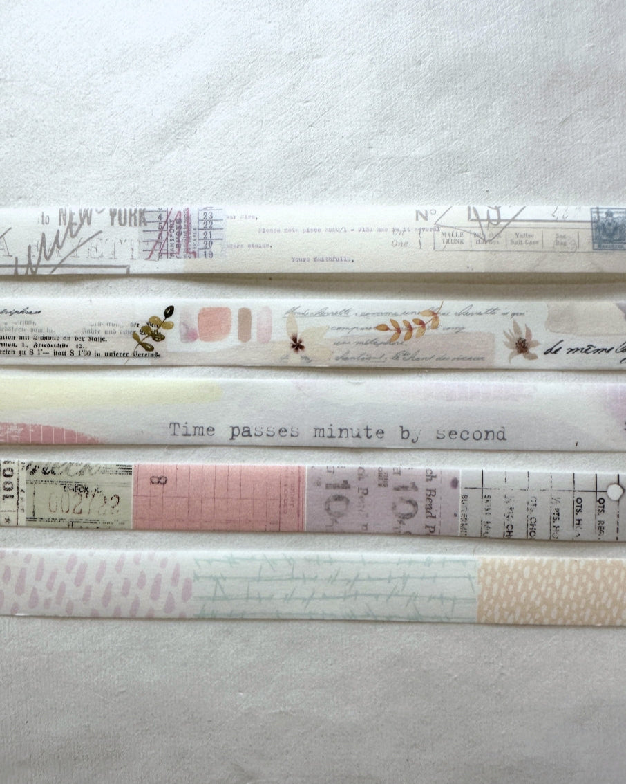 MU Lifestyle - Shape Tear #01-05 pre-cut washi tape SAMPLES