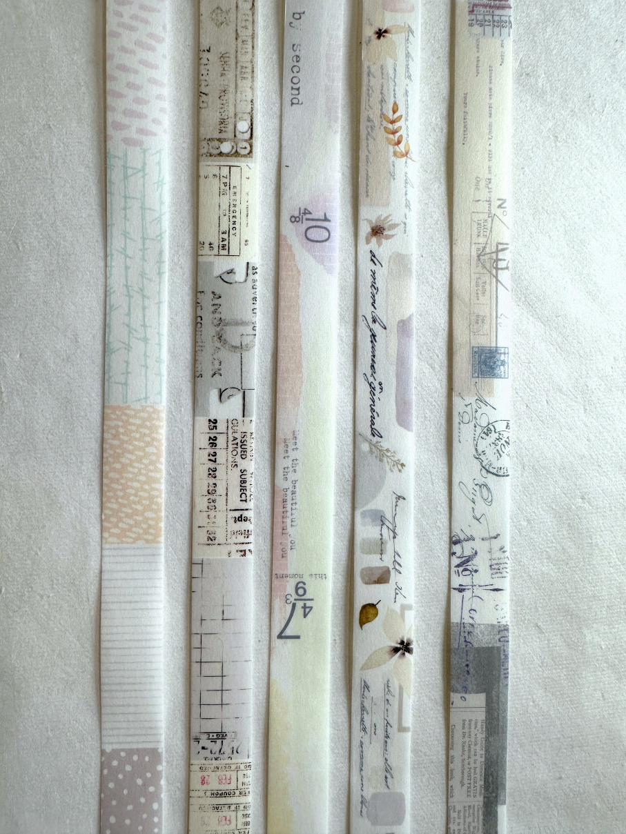 MU Lifestyle - Shape Tear #01-05 pre-cut washi tape SAMPLES