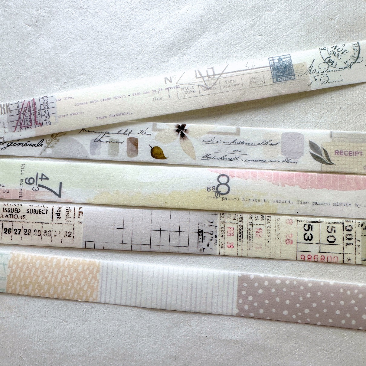 MU Lifestyle - Shape Tear #01-05 pre-cut washi tape SAMPLES