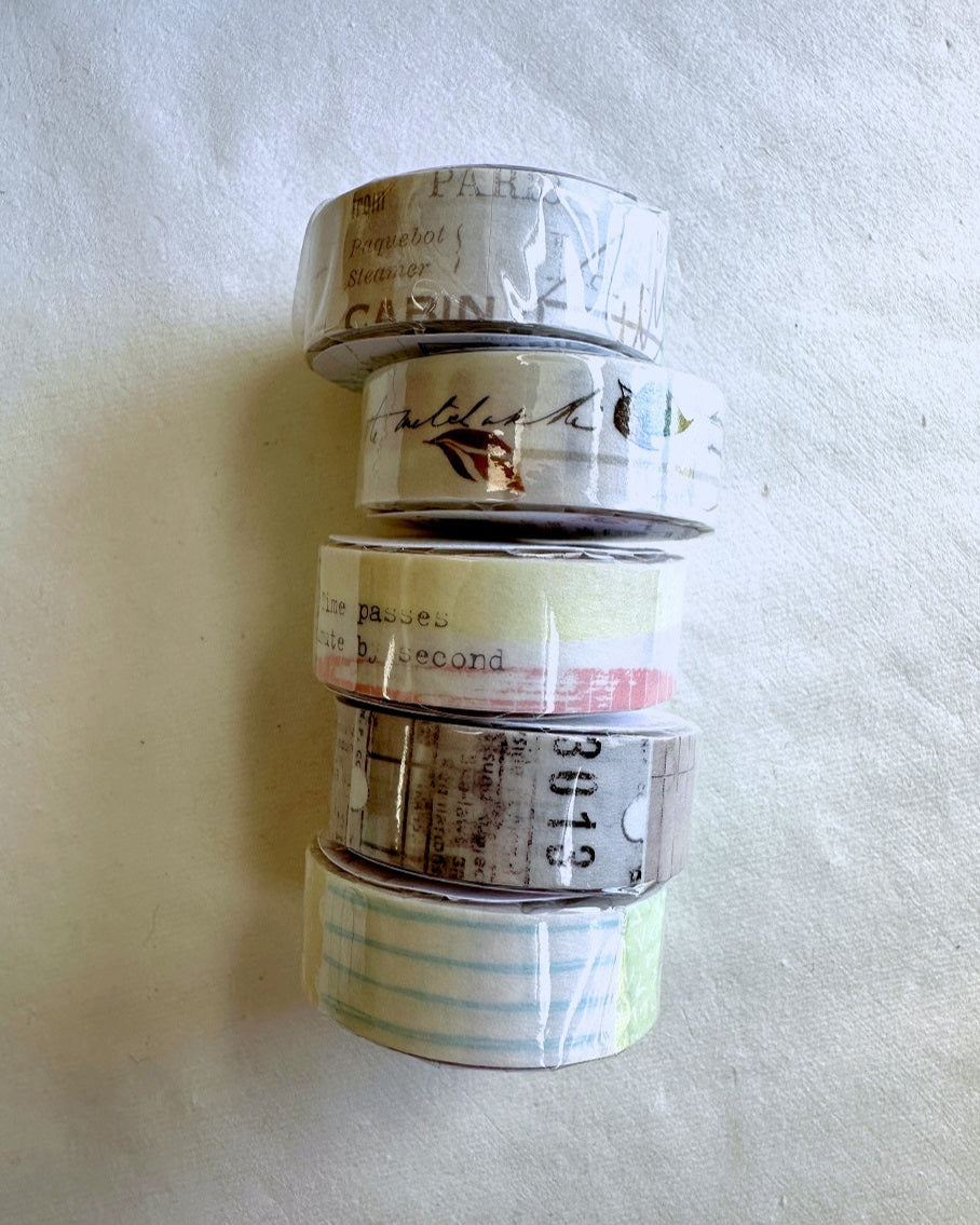 MU Lifestyle - Shape Tear #01-05 pre-cut washi tape SAMPLES