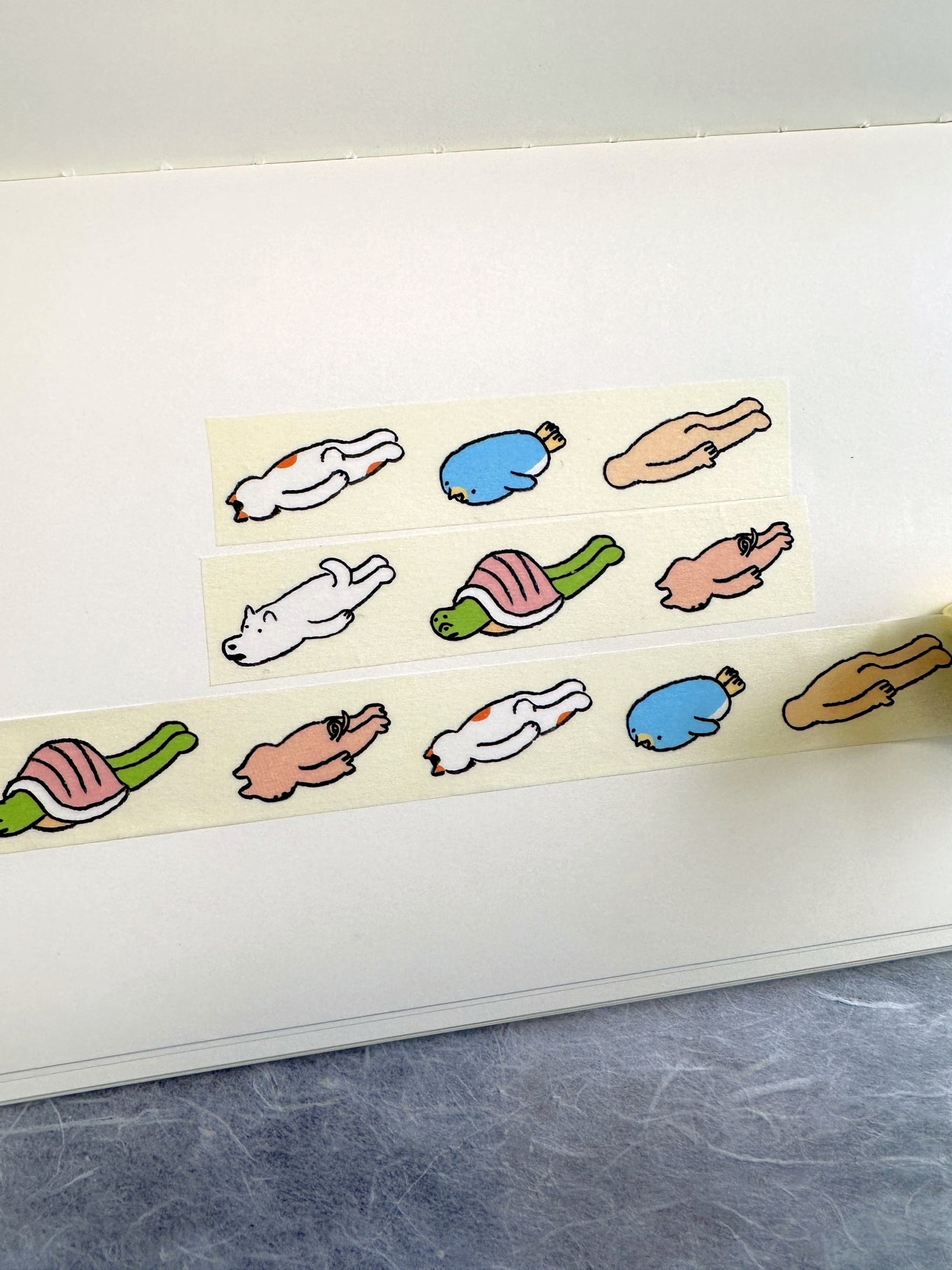 Makomo x Osoblanco - Face Down washi tape SAMPLES