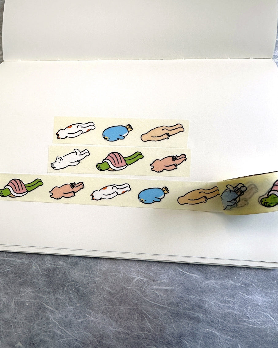 Makomo x Osoblanco - Face Down washi tape SAMPLES