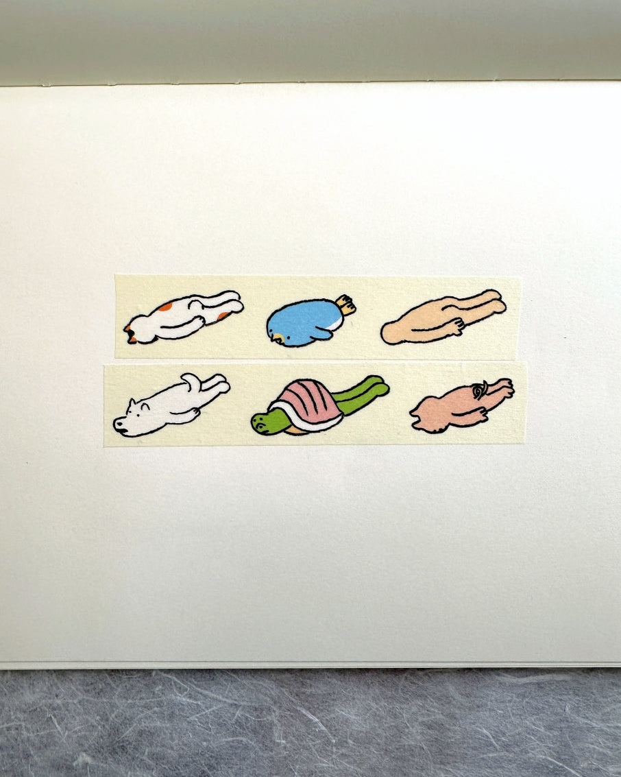 Makomo x Osoblanco - Face Down washi tape SAMPLES
