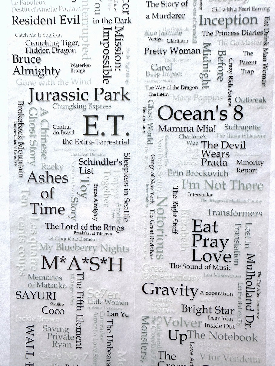 Manjusaka - To Do List: Movies PET tape (6.5 cm wide) SAMPLES
