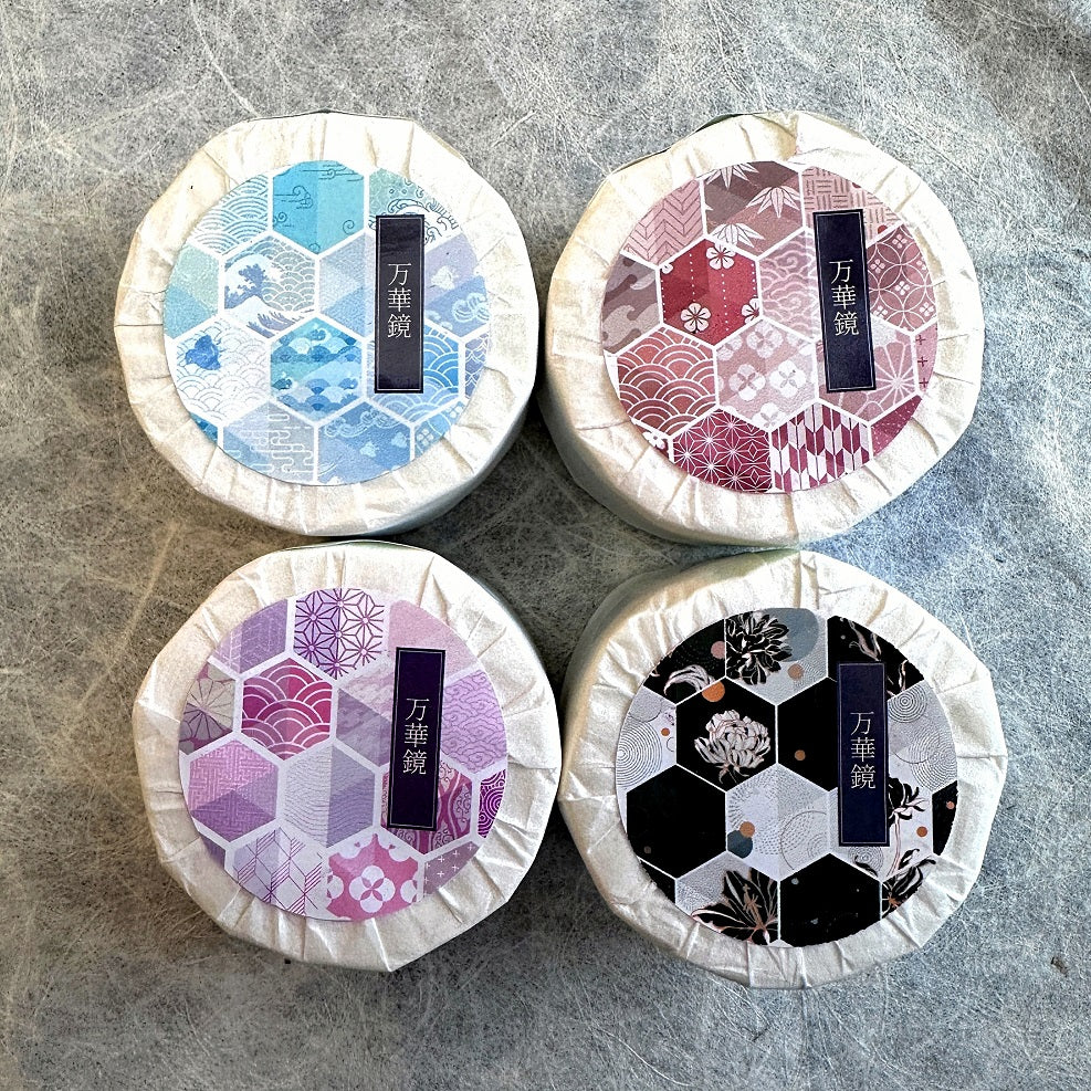 Manjusaka - Bronze-gold hexagon die-cut washi tape SAMPLES