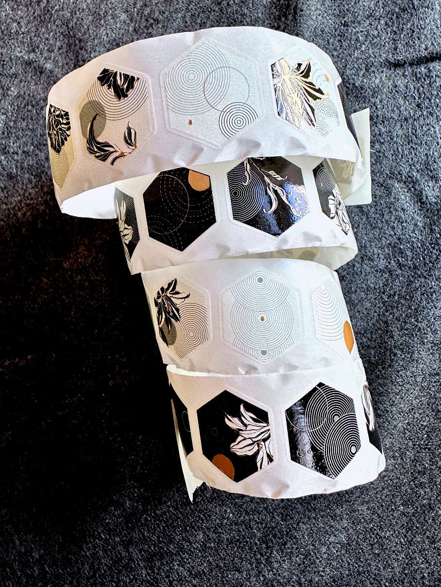 Manjusaka - Bronze-gold hexagon die-cut washi tape SAMPLES