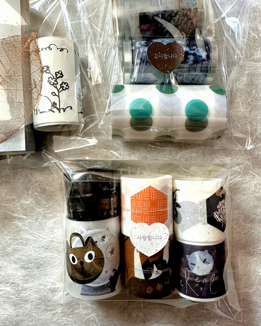 Manjusaka - Chrysanthemum hexagon die-cut washi tape SAMPLES