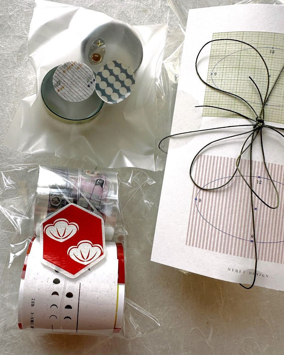 Manjusaka - Chrysanthemum hexagon die-cut washi tape SAMPLES