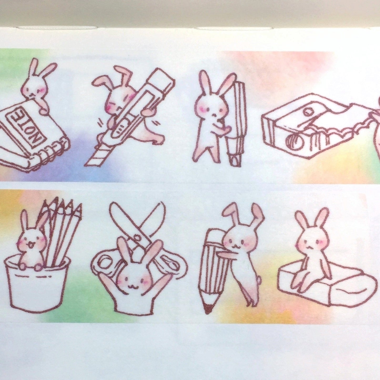 Maruco Art - Stationery Bunny washi tape SAMPLES