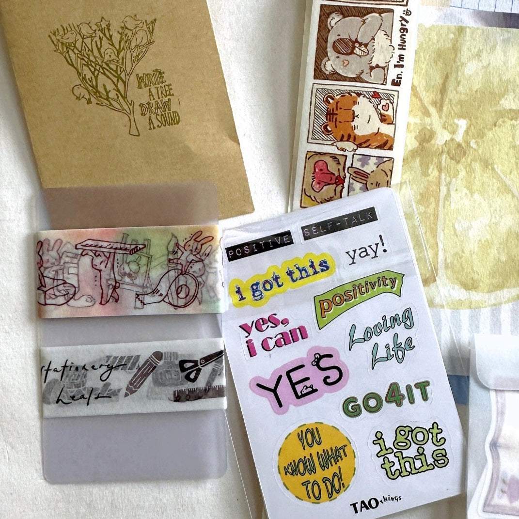 Maruco Art - Stationery Bunny washi tape SAMPLES