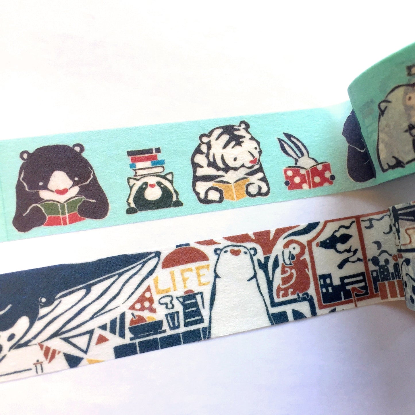 Adachi Masato - Reading Book & New Life washi tape SAMPLES