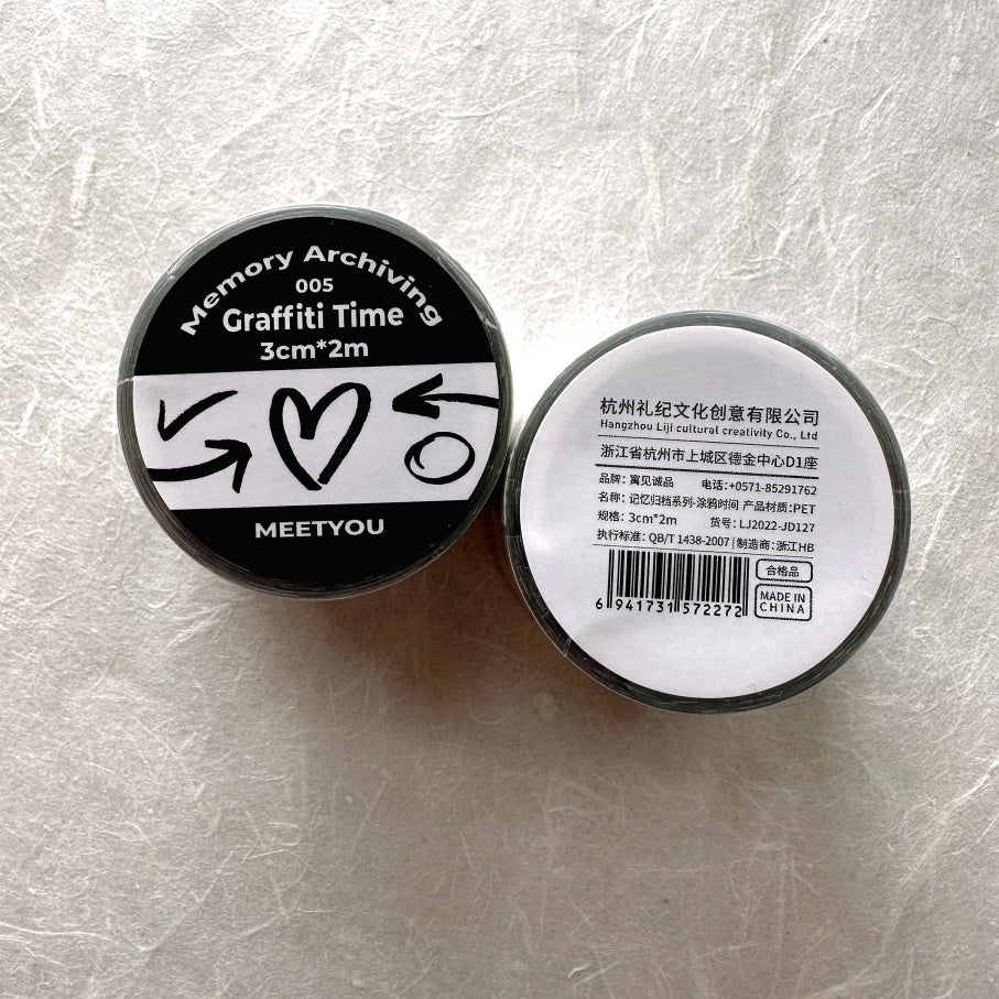 MEETYOU & Papermore (Brands) - Graffiti kiss-cut PET tape SAMPLES