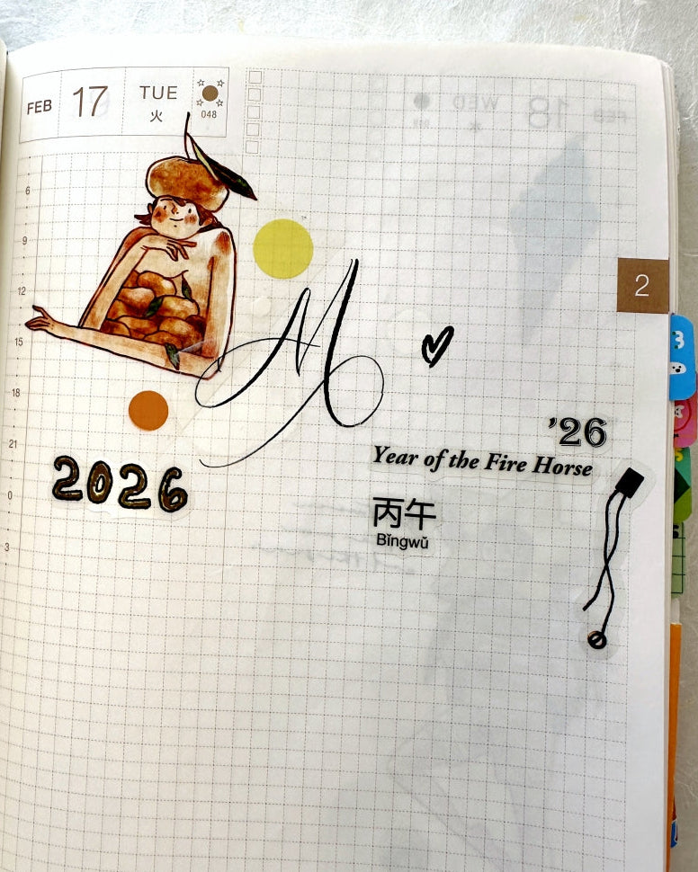 Year of the Fire Horse - mini clear sticker sheet by TAOthings Studio