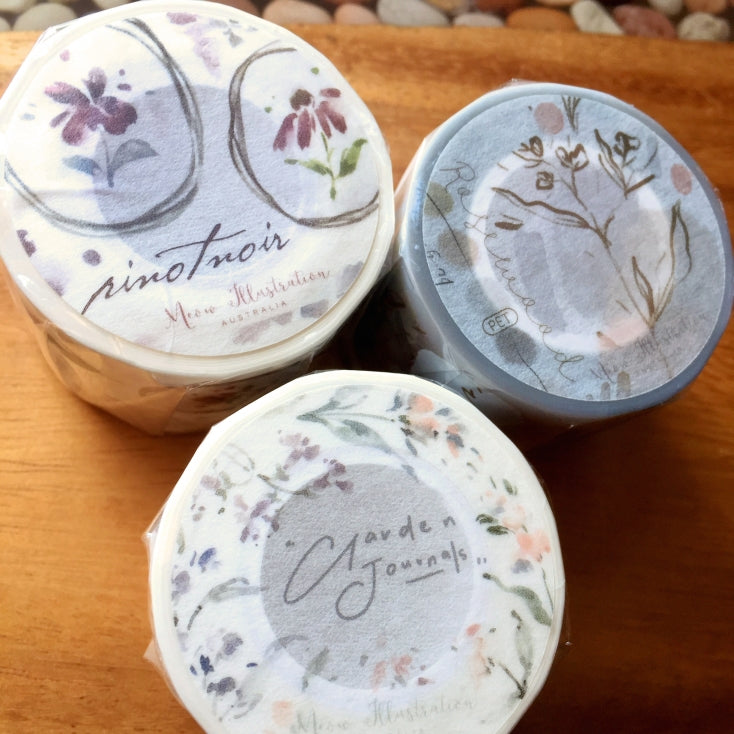 Meow Illustration - Garden Journals washi tape SAMPLES