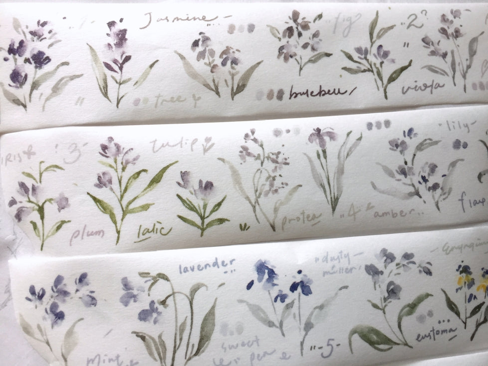 Meow Illustration - Garden Journals washi tape SAMPLES
