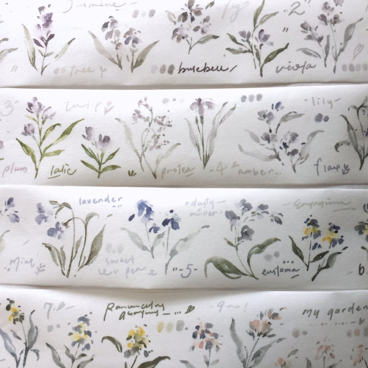 Meow Illustration - Garden Journals washi tape SAMPLES
