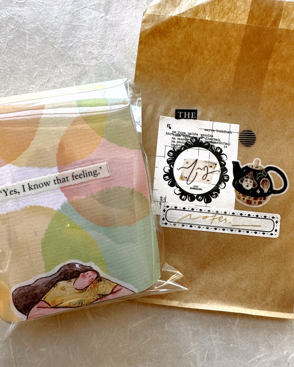 Meow Illustration - Frames kiss-cut gold foil washi & PET tape (5 cm x 125 cm) SAMPLES
