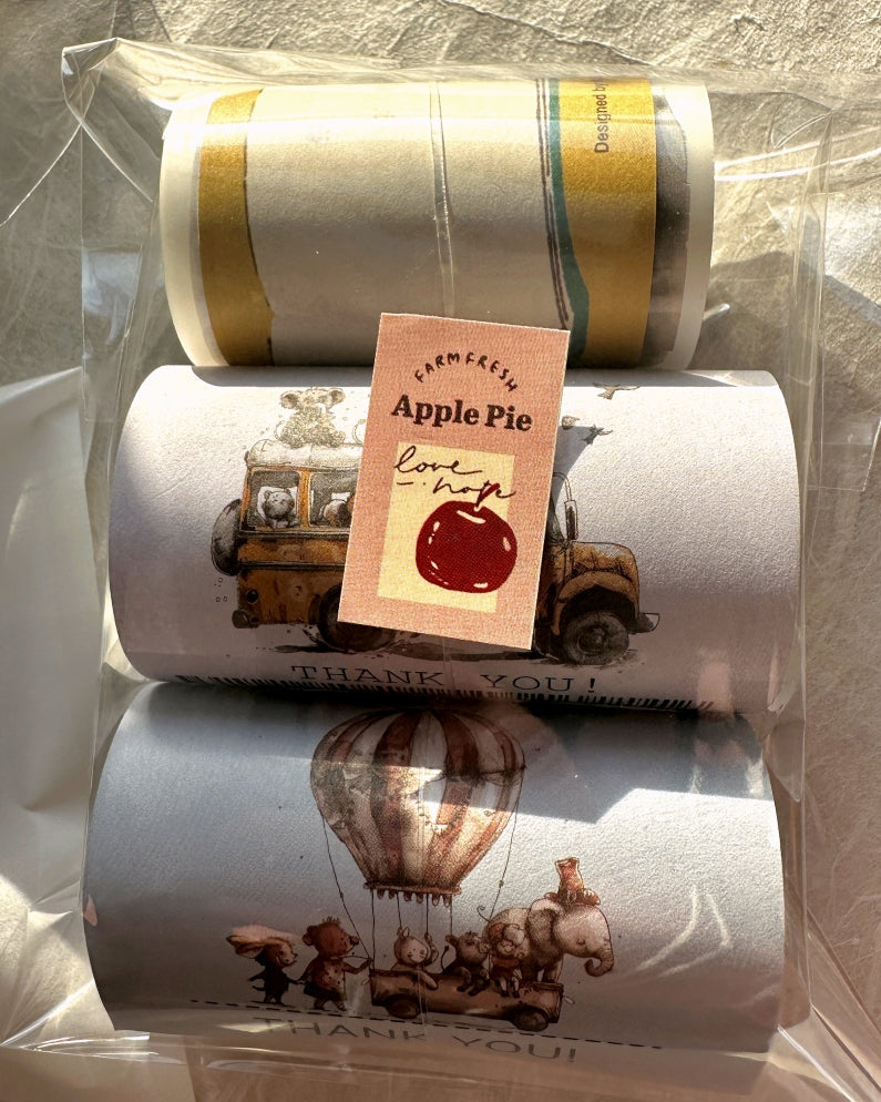 Meow Illustration - Luminous, Teaparty, Wonderland Rabbits, & Twisty Cats label sticker rolls SAMPLES
