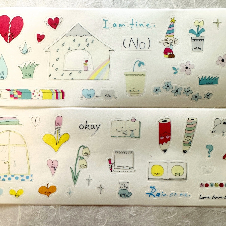 袜子Meow - Pearl Tears kiss-cut washi tape SAMPLES