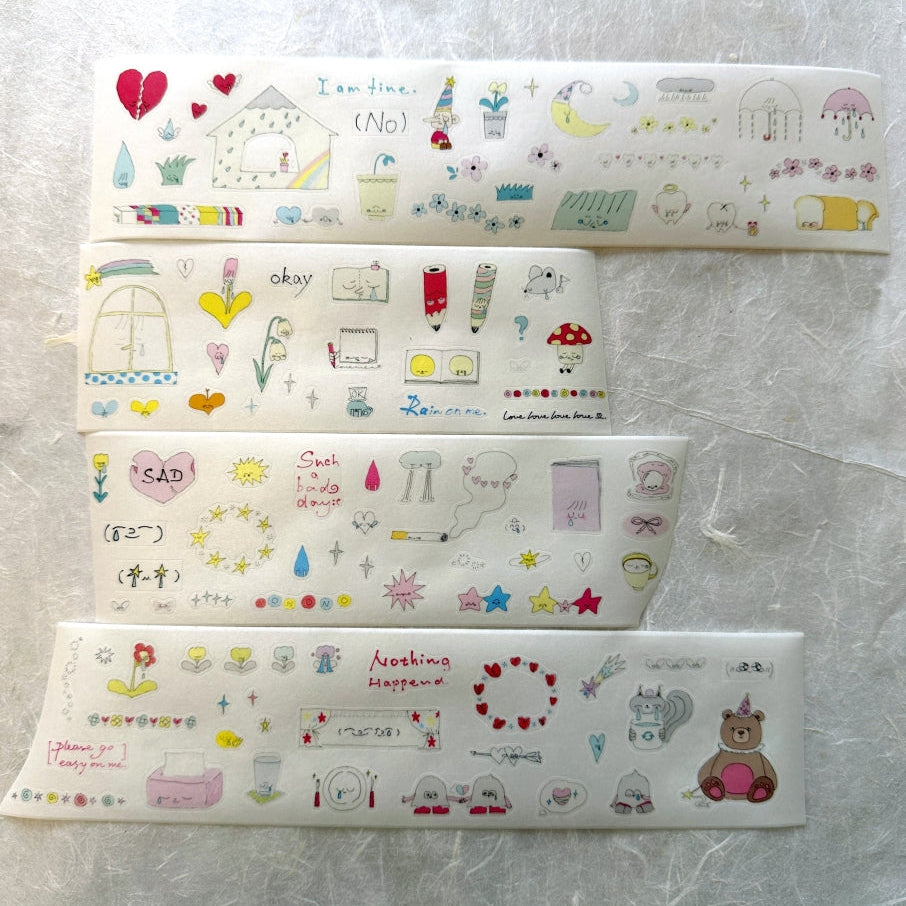 袜子Meow - Pearl Tears kiss-cut washi tape SAMPLES