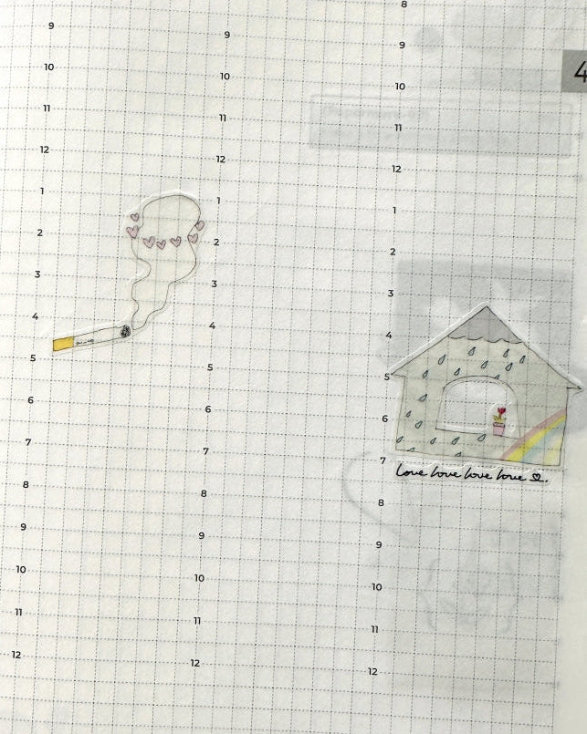 袜子Meow - Pearl Tears kiss-cut washi tape SAMPLES